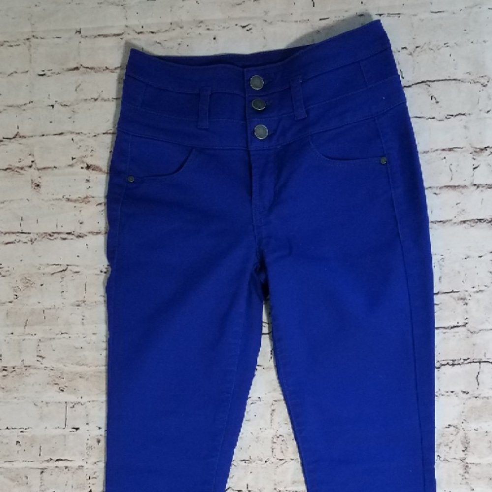 Sapphire Ink Skinny Pants, Size 3 - Picture 2 of 6